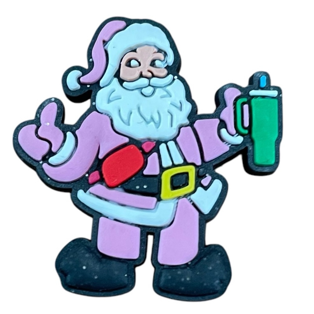 Pink Santa Claus With Beltbag & Stanley Croc Charm